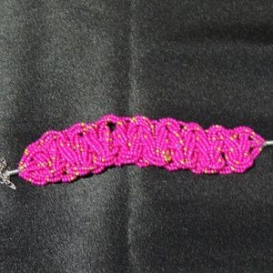 Seed Bead Woven Cuff Bracelet from Mexico